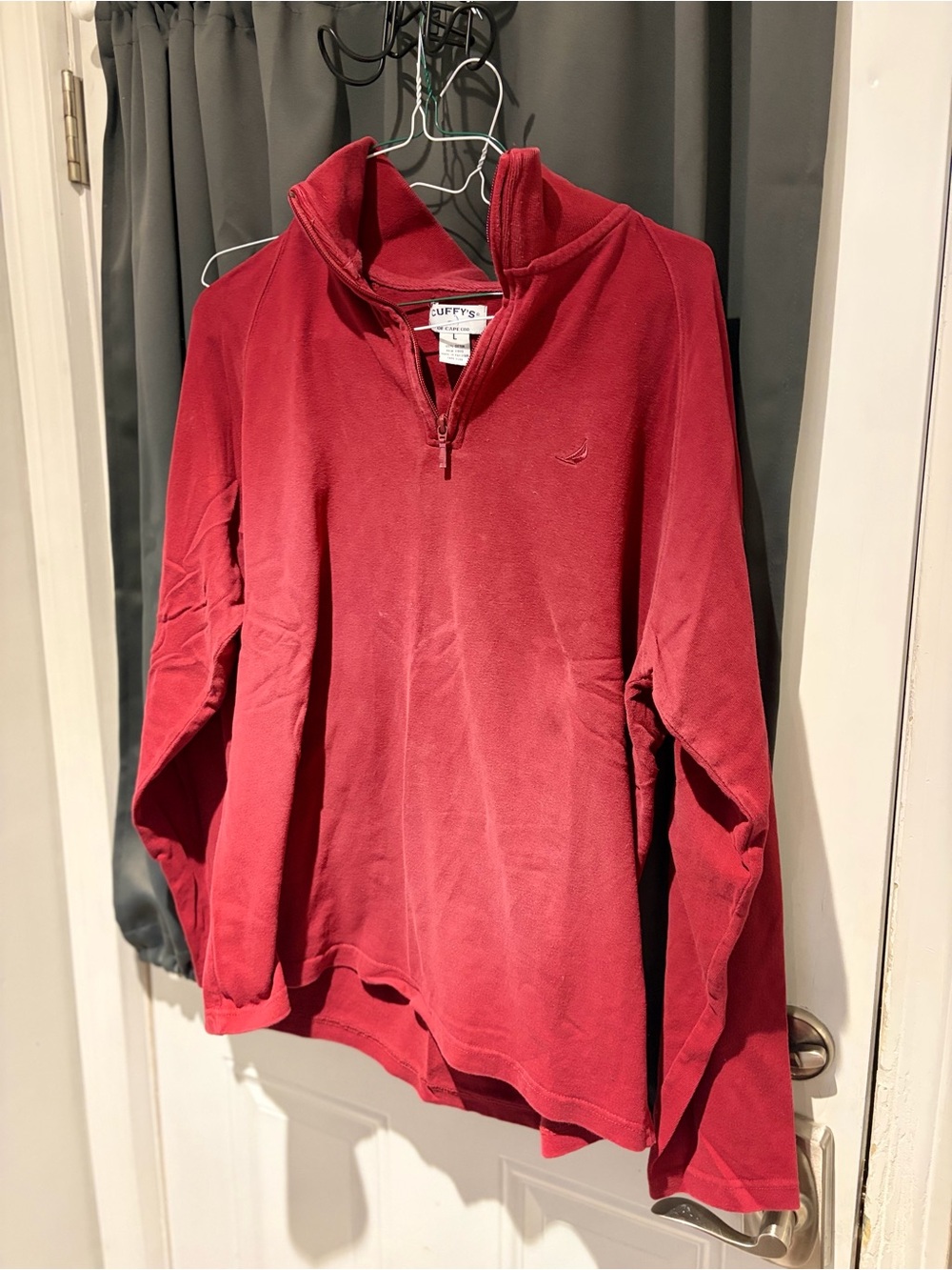 Quarter-Zip Pullover Sweater in Red - Classic Men's Layering Piece